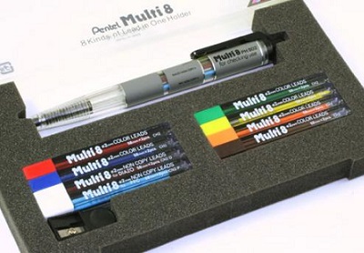 Pentel multi 8 in 1 Ball Pen Highlighter Mechanical Pencil refill  Sharper Set
