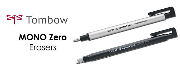 Tombow Mono Zero Eraser - 2.3 mm - Circle - Silver Body