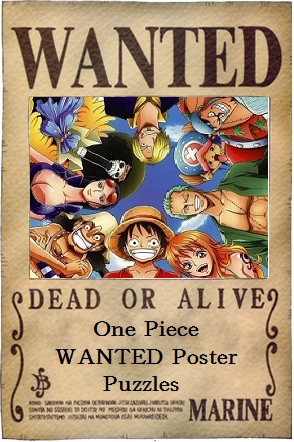 One Piece Wanted Poster Anime Puzzle